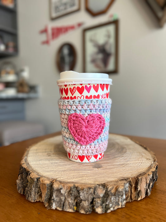 Coffee Cup Sleeve | Pink Heart