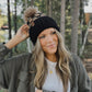Wild Plaid Beanie | Black, Olive & Tan