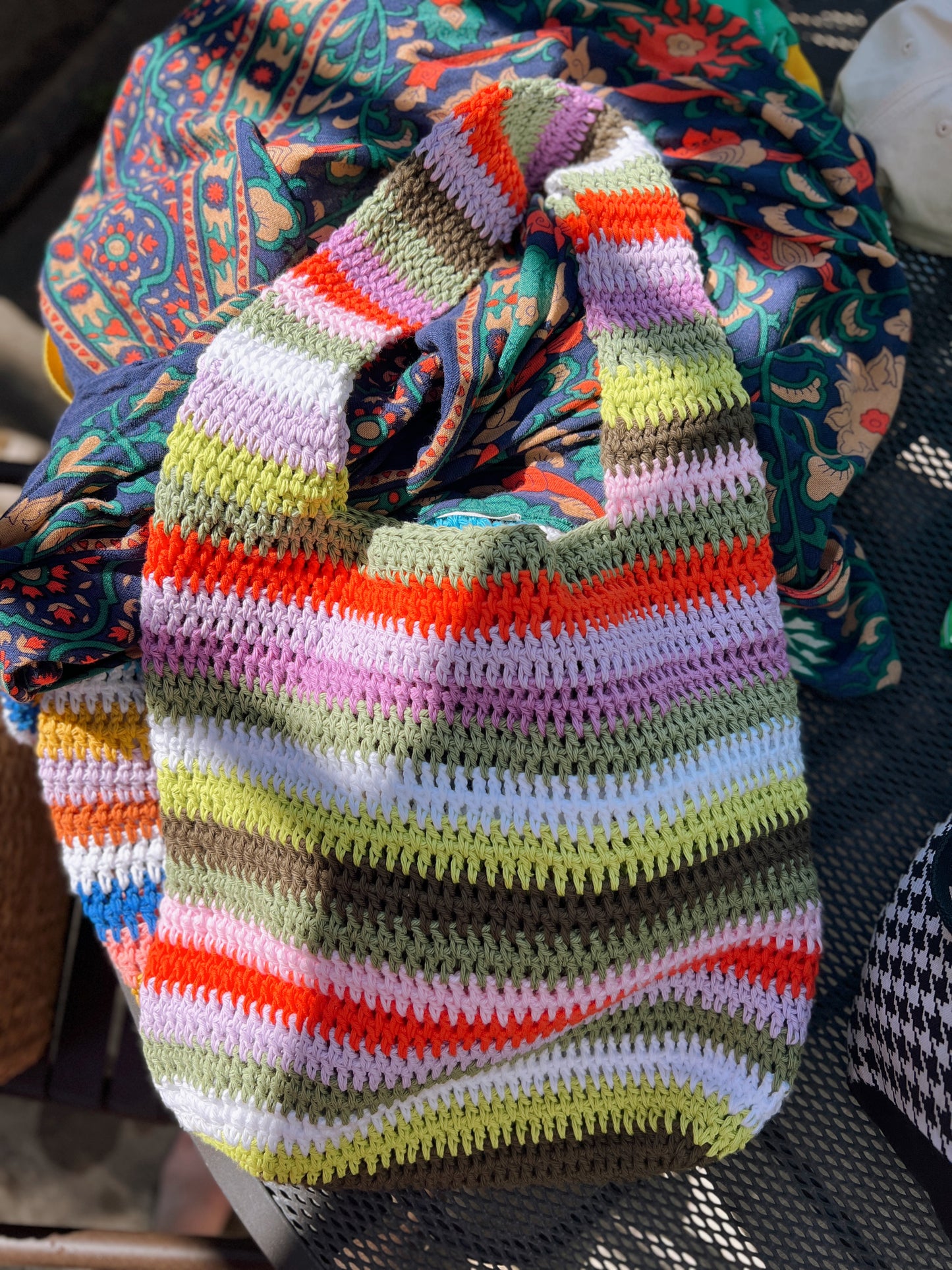Slouchy Summer Tote Bag | Botanical Bloom