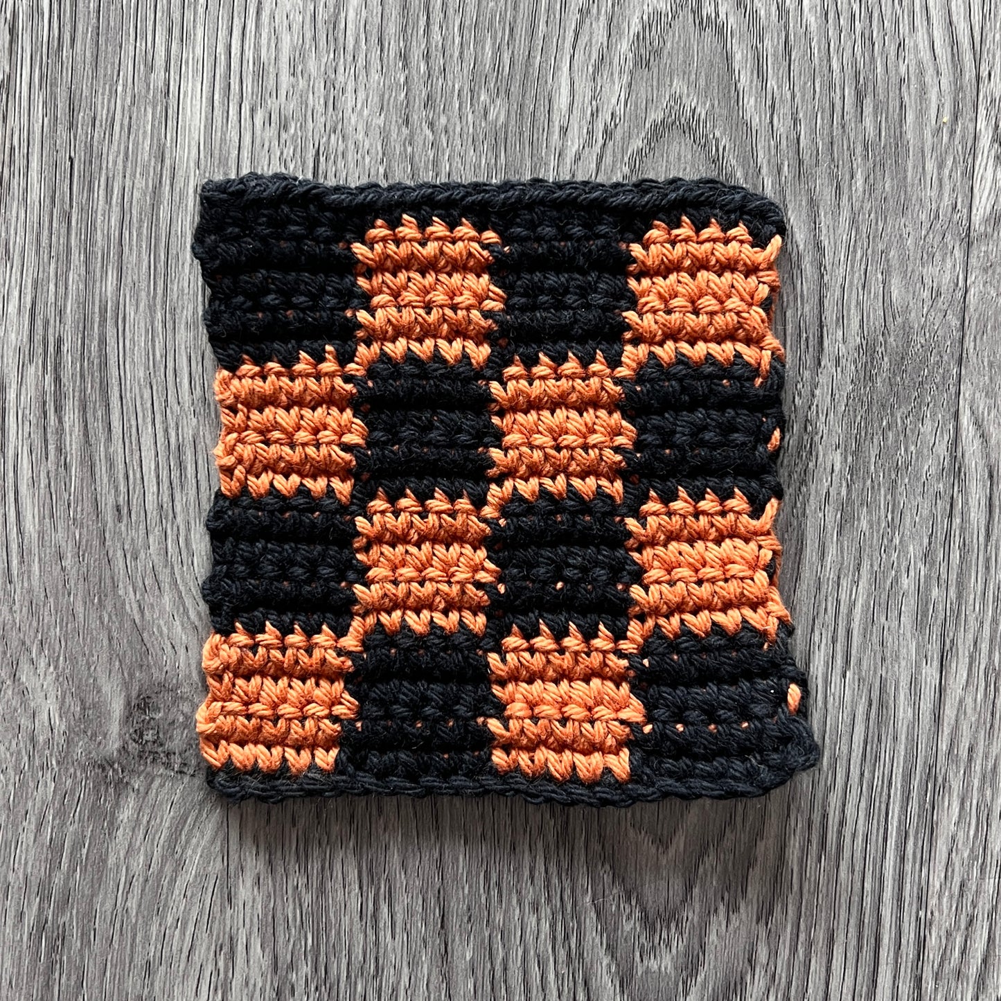 XL Check Crochet Coaster (multiple colors)