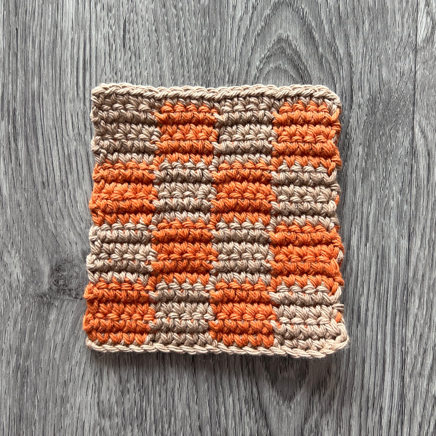 XL Check Crochet Coaster (multiple colors)