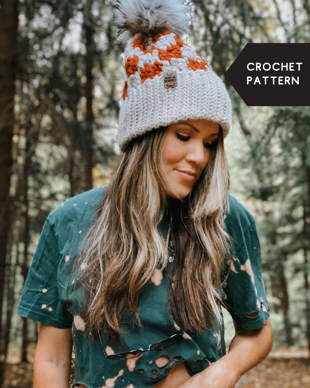 Crochet Pattern: Chunky Check Beanie