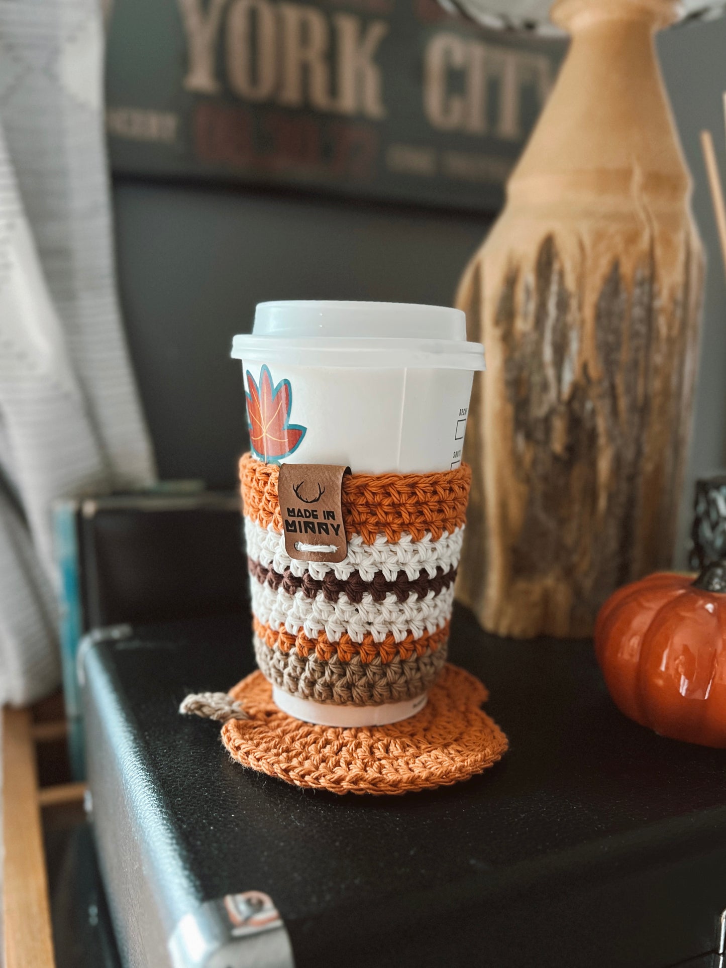 Coffee Cup Sleeve | Fall Stripe