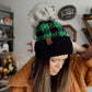 Chunky Plaid Beanie | Black & Green