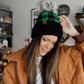 Chunky Plaid Beanie | Black & Green