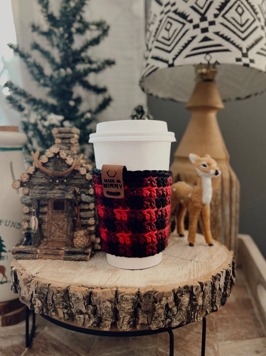 Coffee Cup Sleeve | Red Plaid