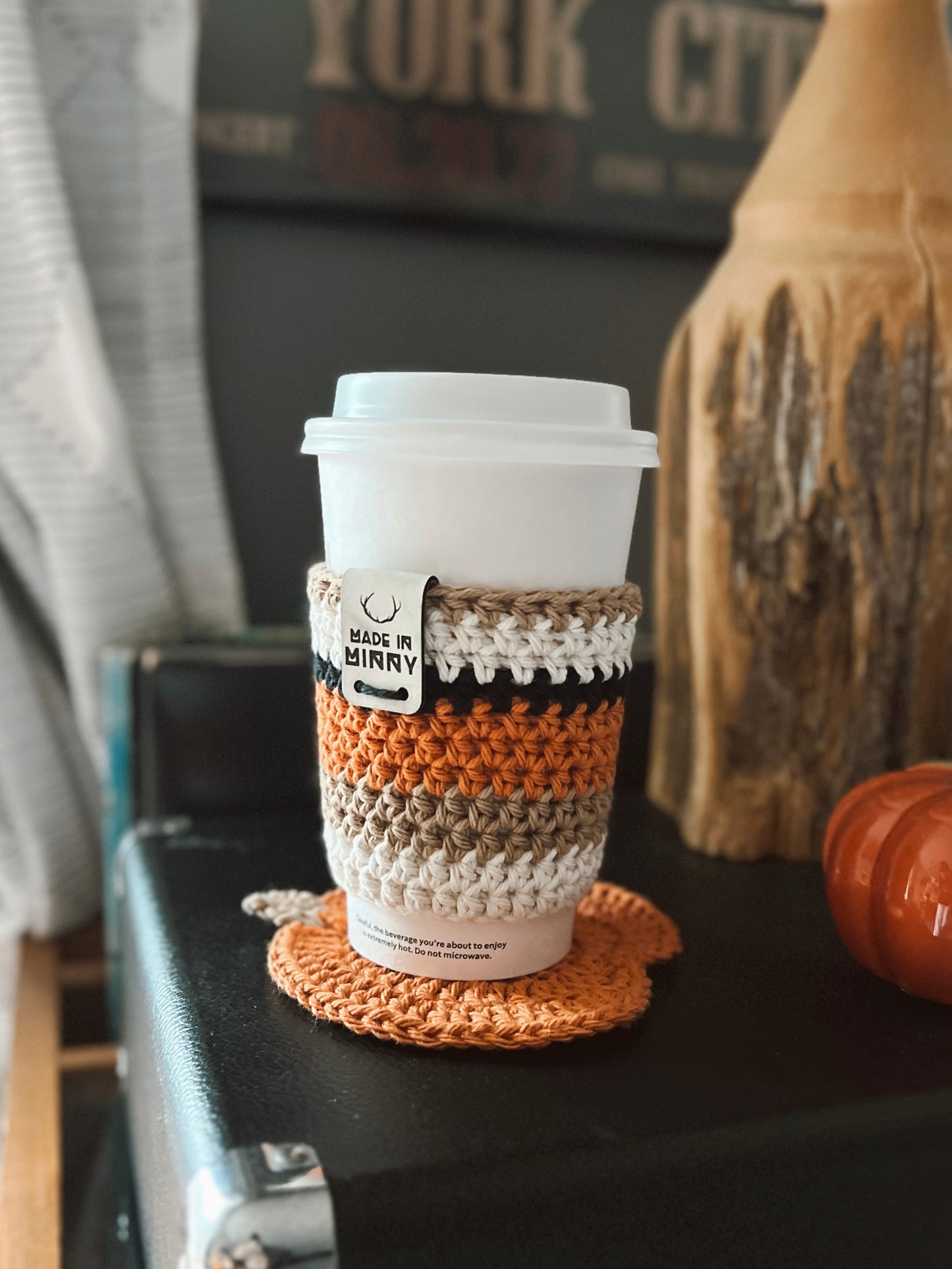 Coffee Cup Sleeve | Fall Stripe