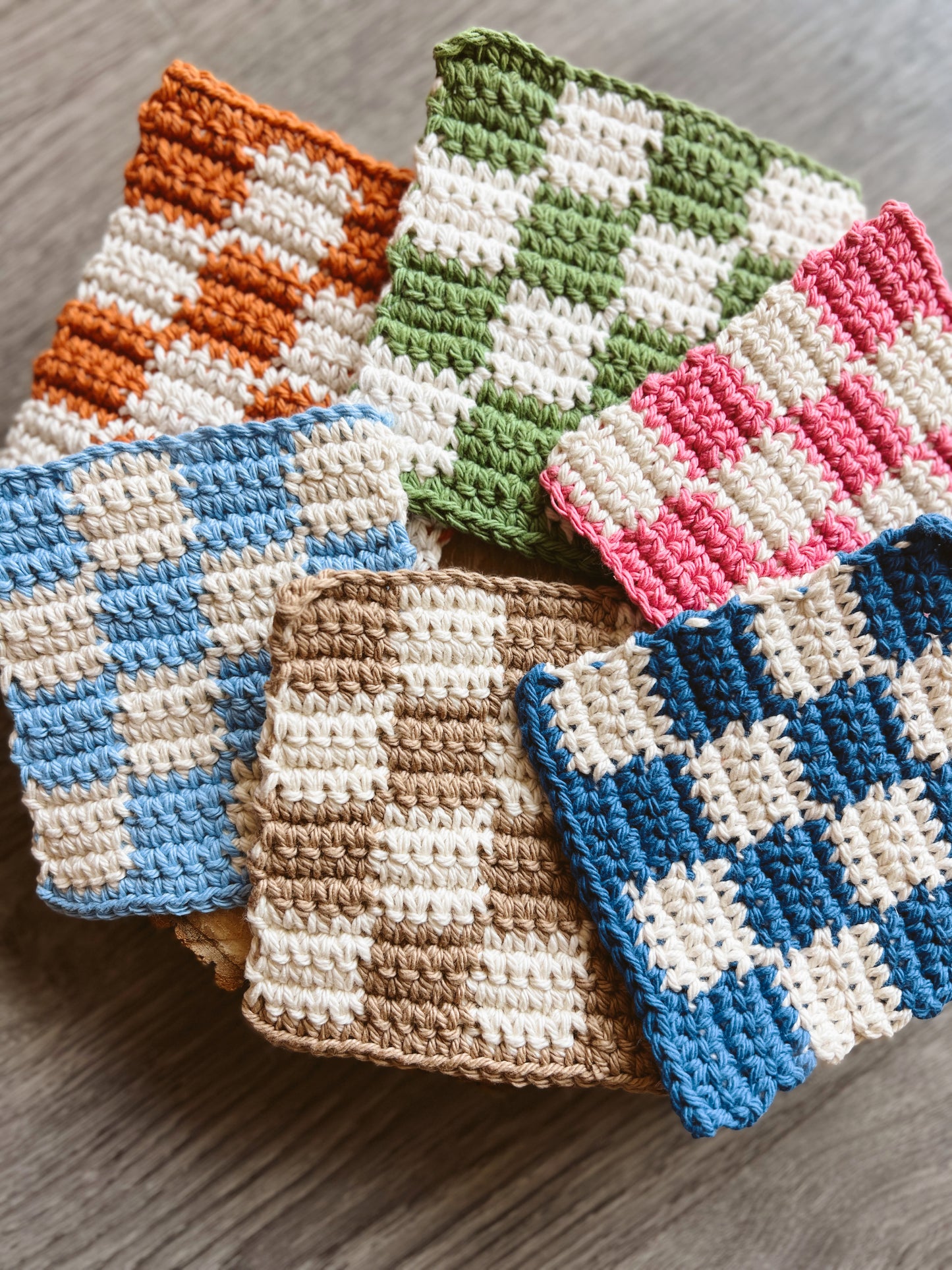 Crochet Pattern: XL Check Coaster