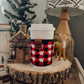 Coffee Cup Sleeve | Red & White Plaid