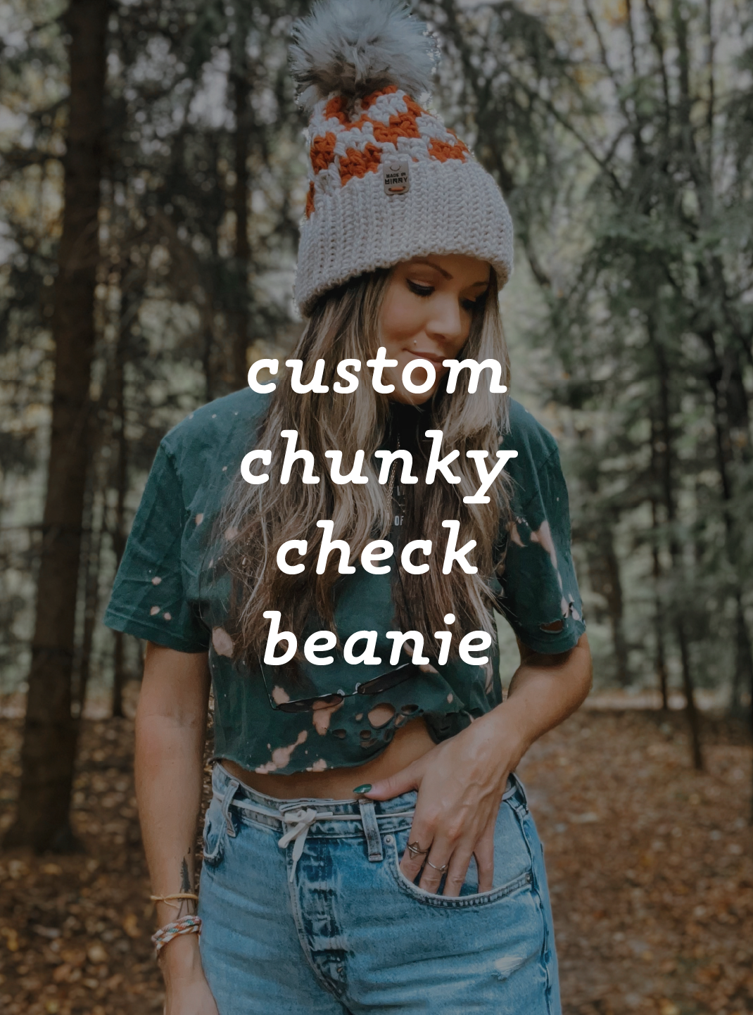 Chunky Check Beanie | CUSTOM