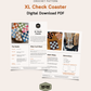 Crochet Pattern: XL Check Coaster