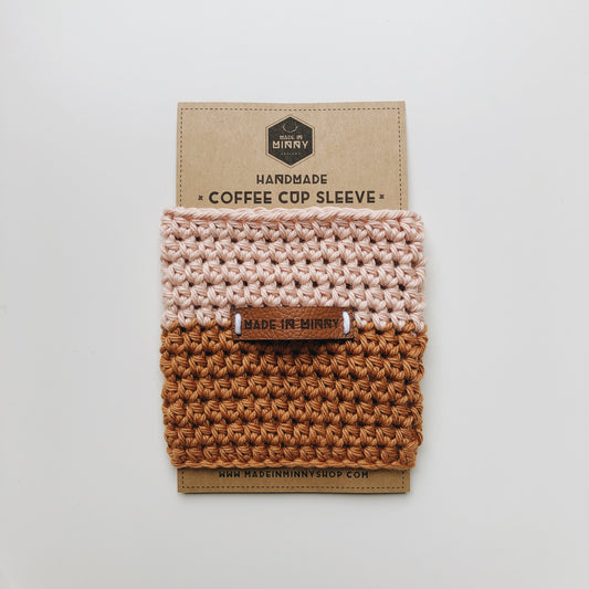 Coffee Cup Sleeve | Blush & Antique Gold