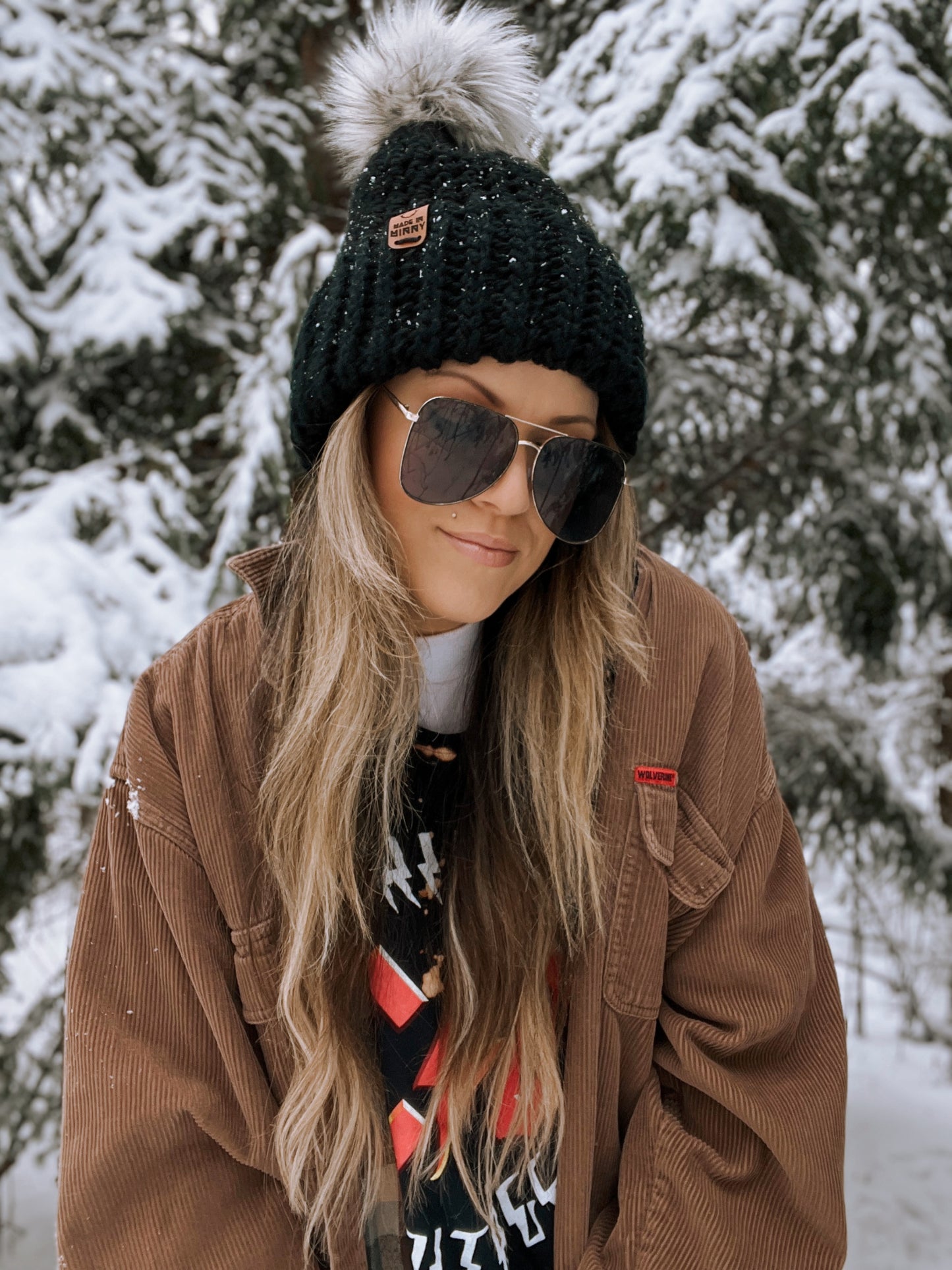 Minny Foldover Beanie II | Chunky Black