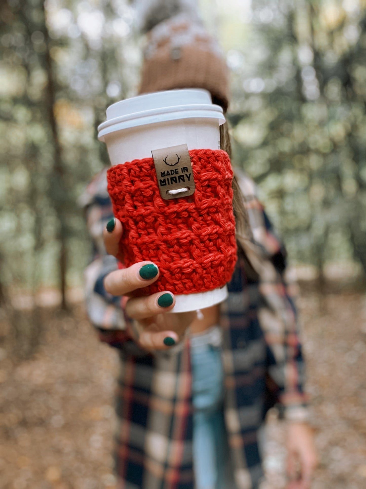 Waffle Coffee Cup Sleeve | Red